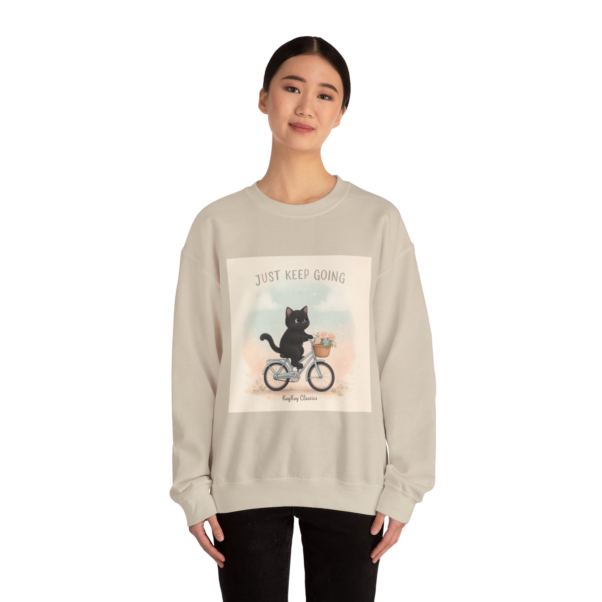 "Design" Black Cat Crewneck | College Girl Gift | Fashion | KayKay Classics