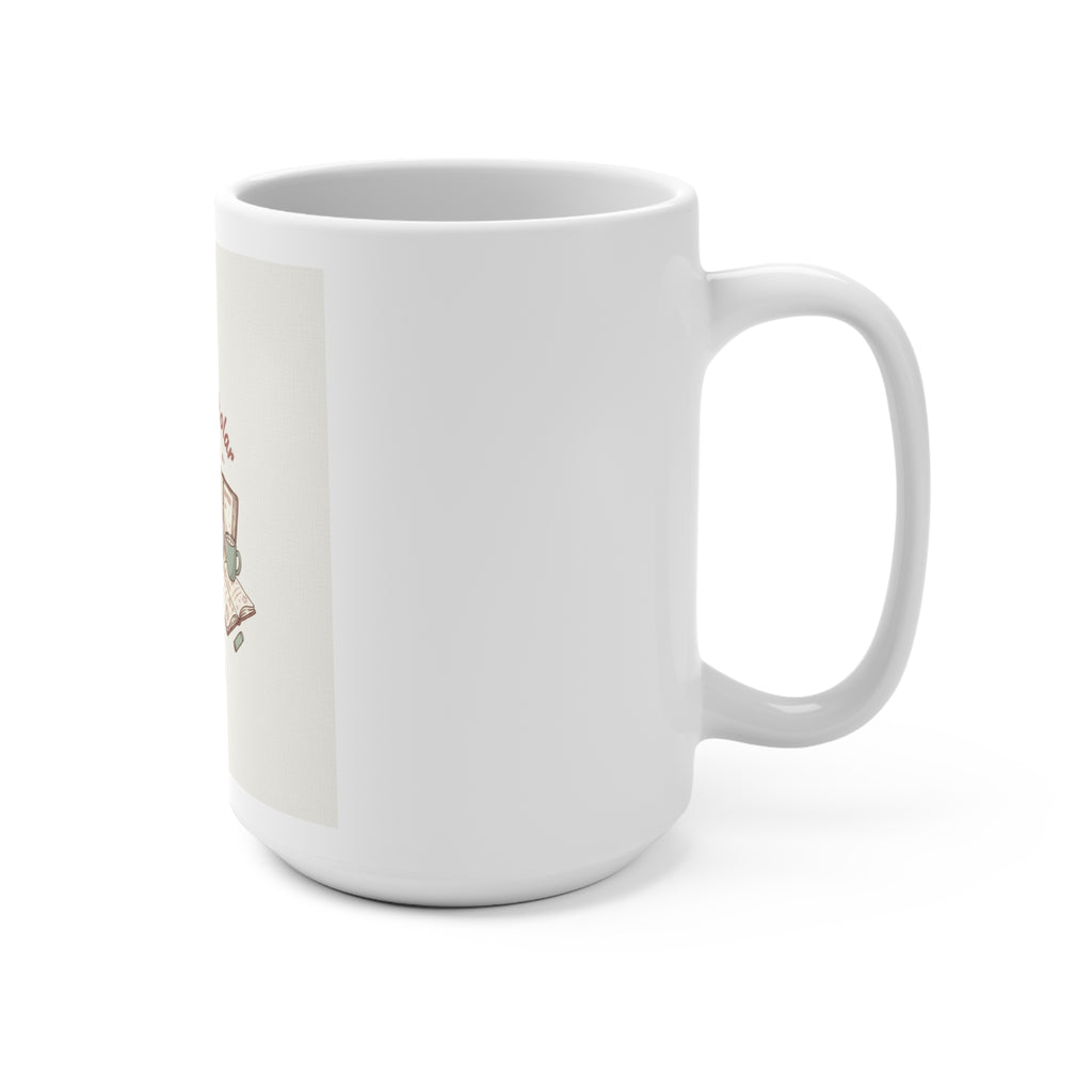 Soft Life Scholar Cat Mug 15oz