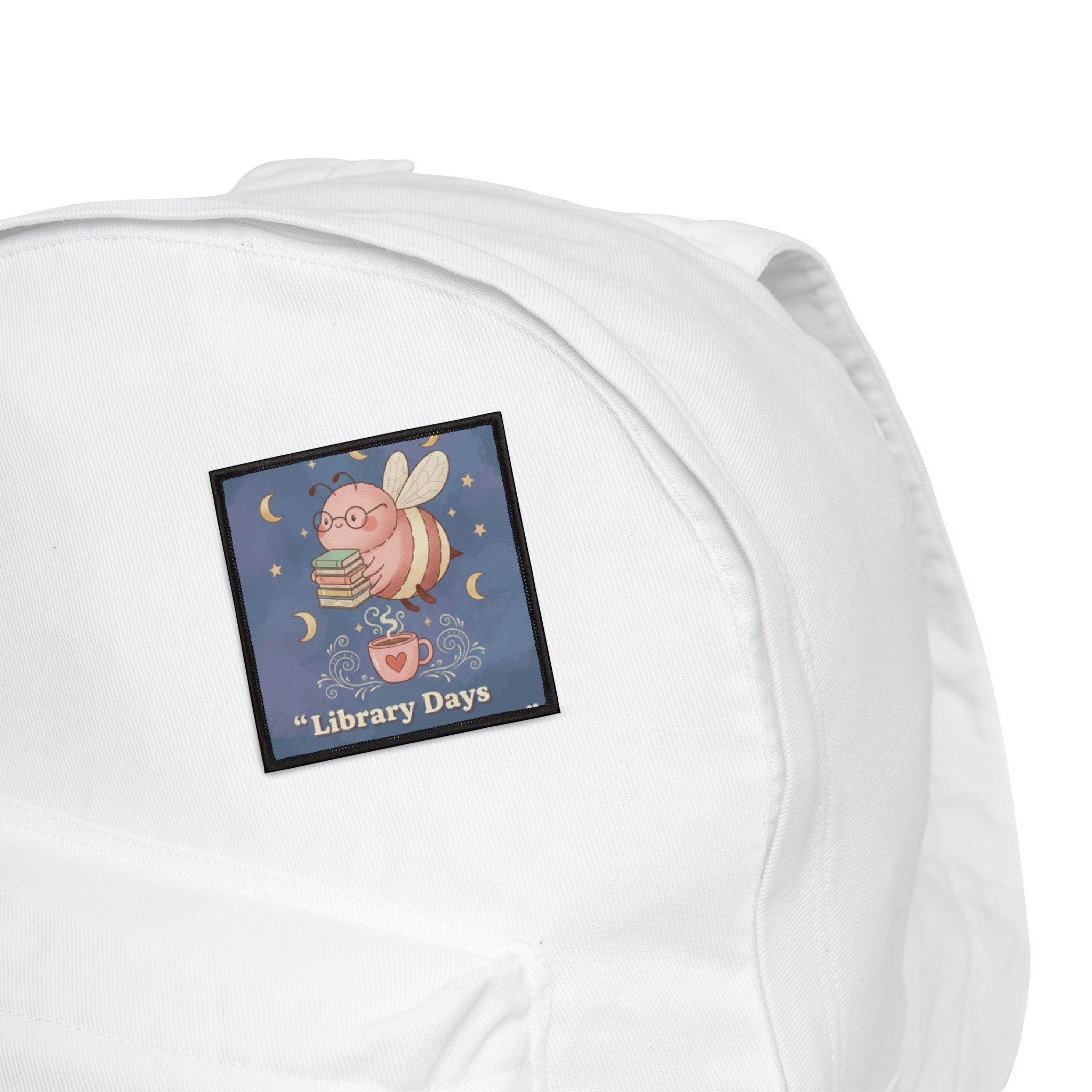 Bee Iron-On Patch – Library Days Are the Best Days