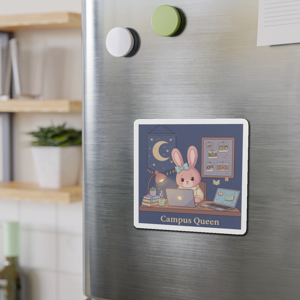 Rabbit Die-Cut Magnet – Campus Queen