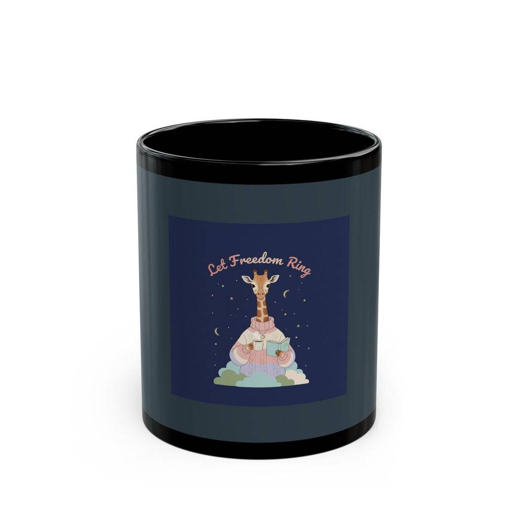 Giraffe Black Mug 11oz – Let Freedom Ring