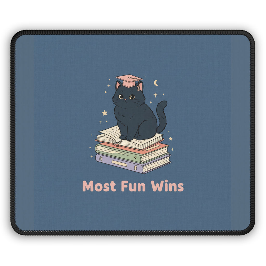 Black Cat Mouse Pad – Most Fun Wins