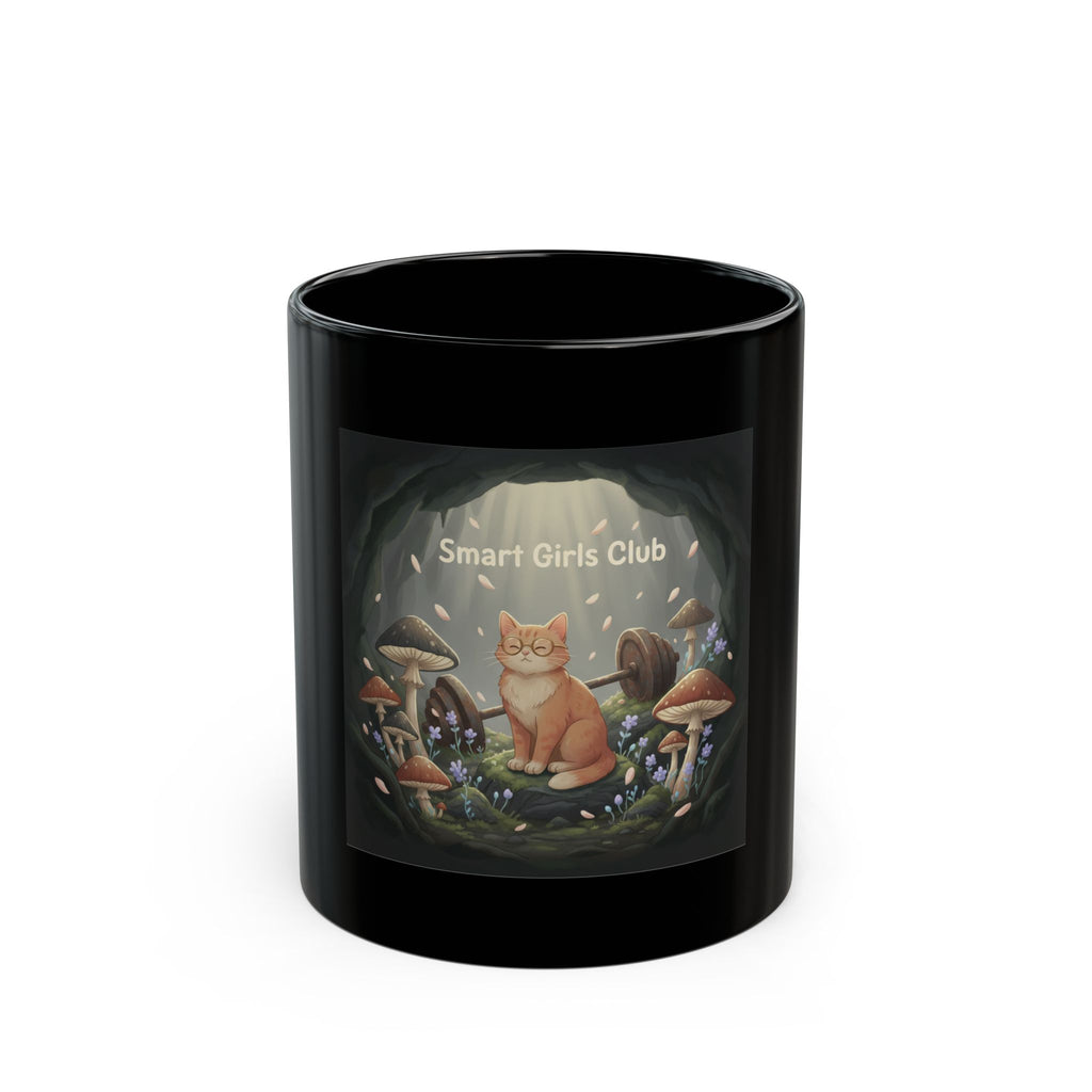 Cats With Glasses Black Mug 11oz – Smart Girls Club