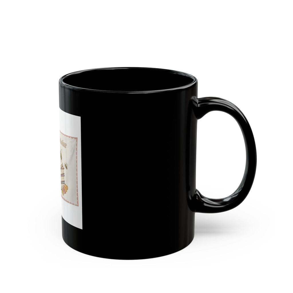 Soft Life Scholar Bee Black Mug 11oz