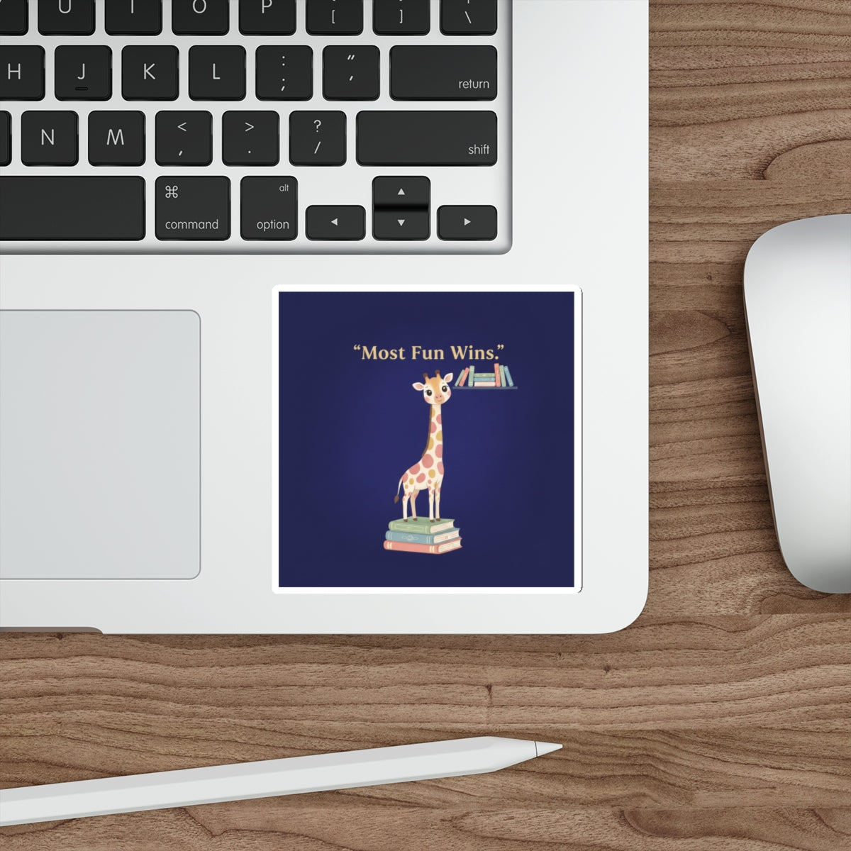 Giraffe Die-Cut Sticker – Most Fun Wins