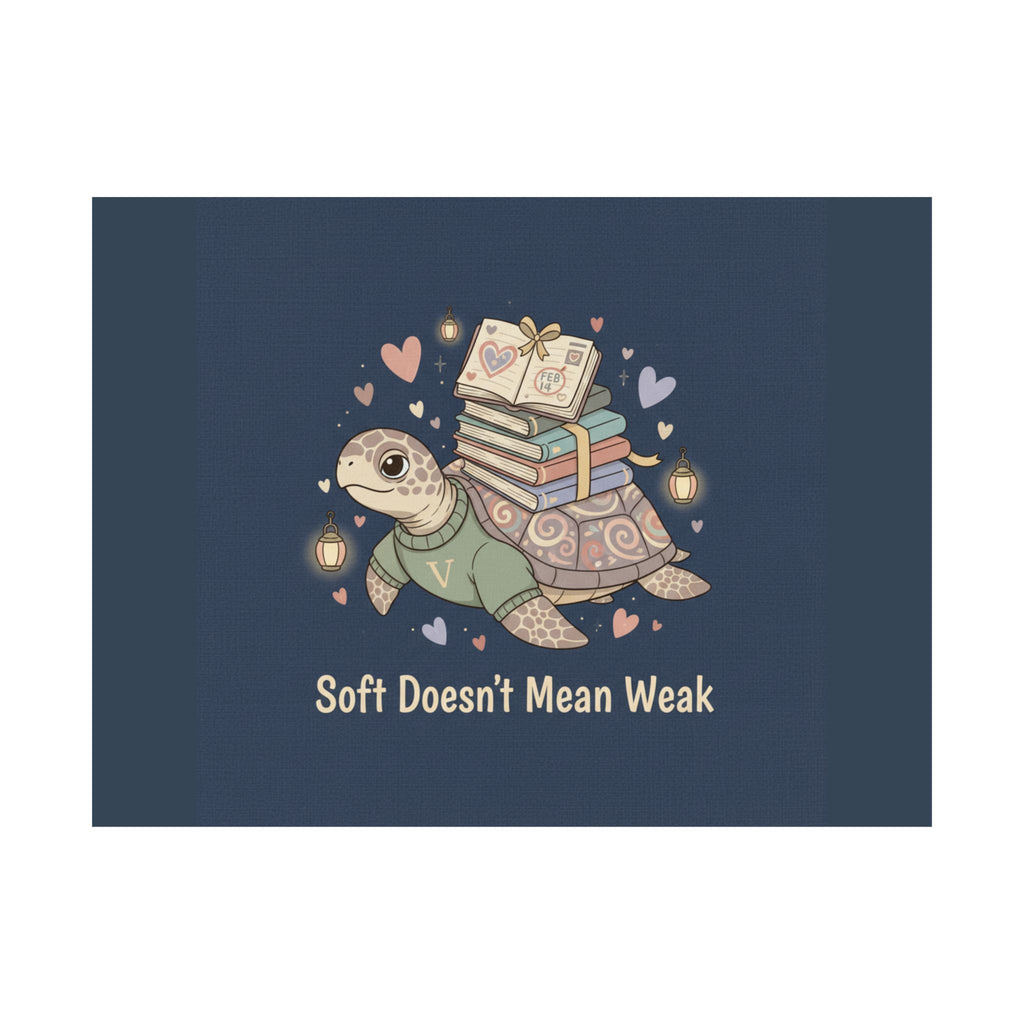 Soft Doesnt Mean Weak Turtle Poster