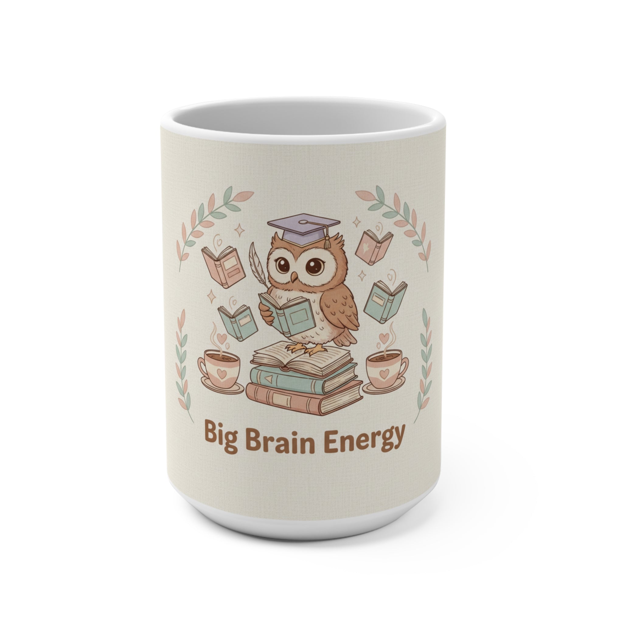 Big Brain Energy Owl Mug 15oz
