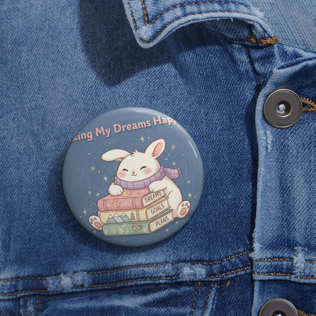 Rabbit Pin Button – Making My Dreams Happen