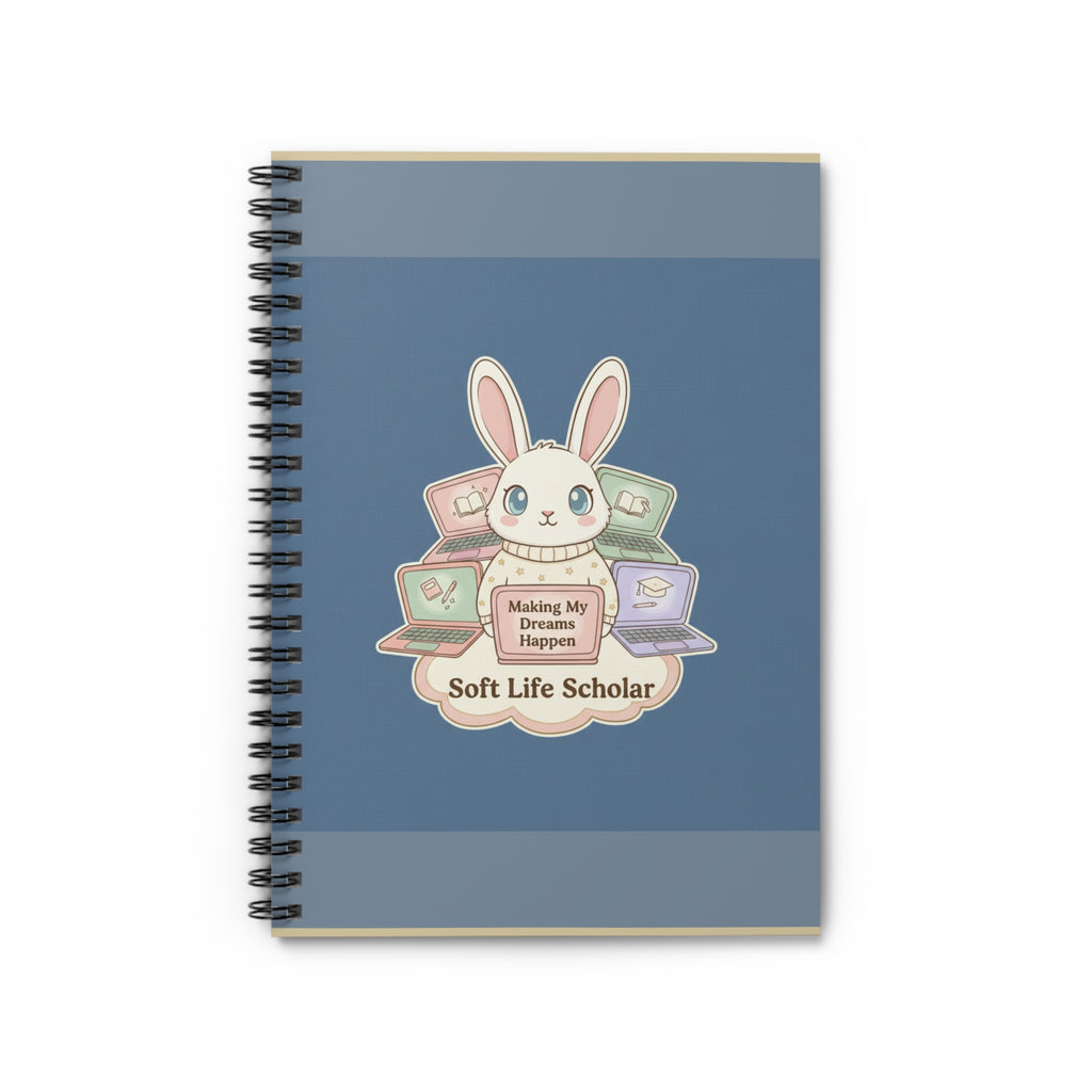 Bunny Spiral Notebook – Making My Dreams Happen Soft Life Schola