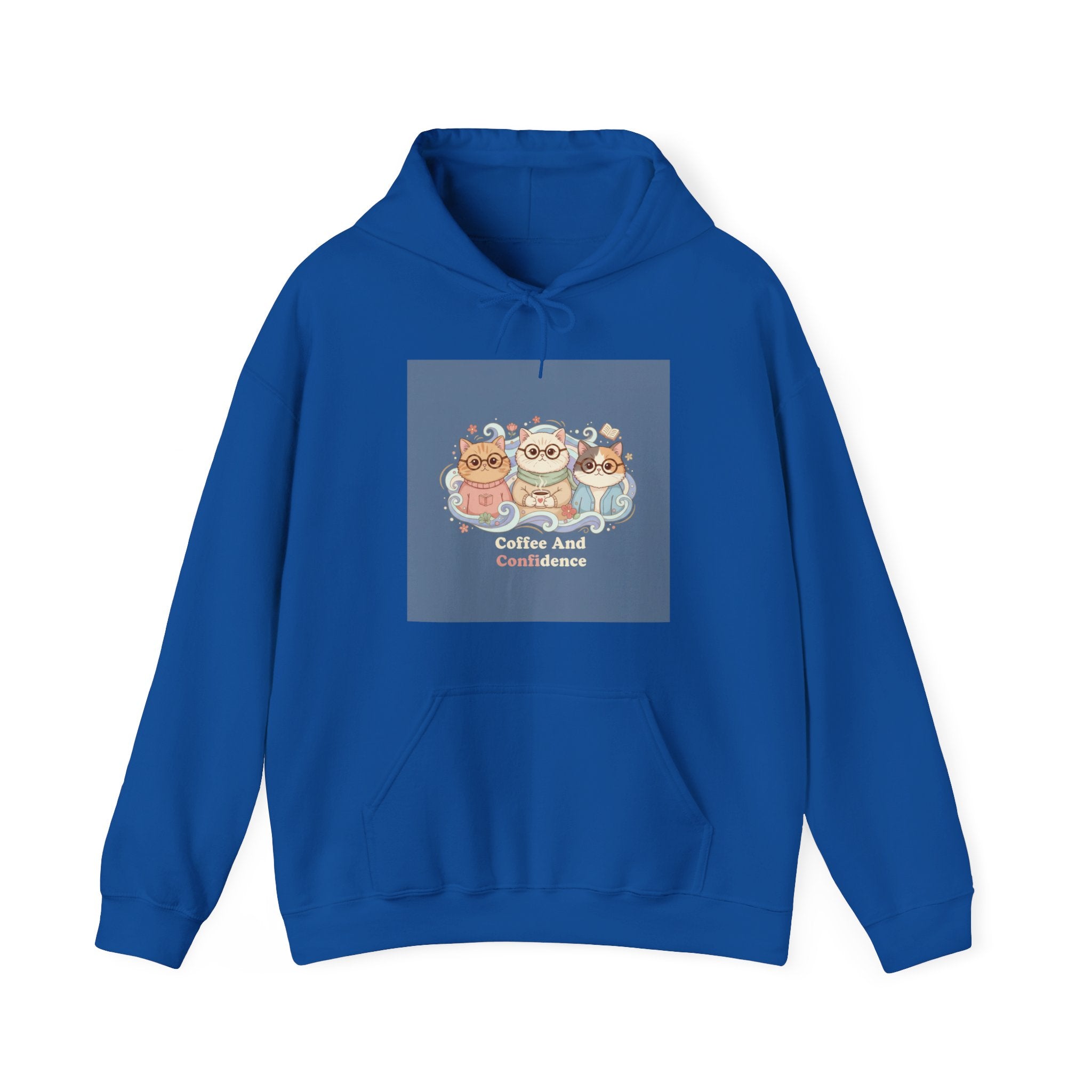 Cats With Glasses Hoodie – Coffee and Confidence