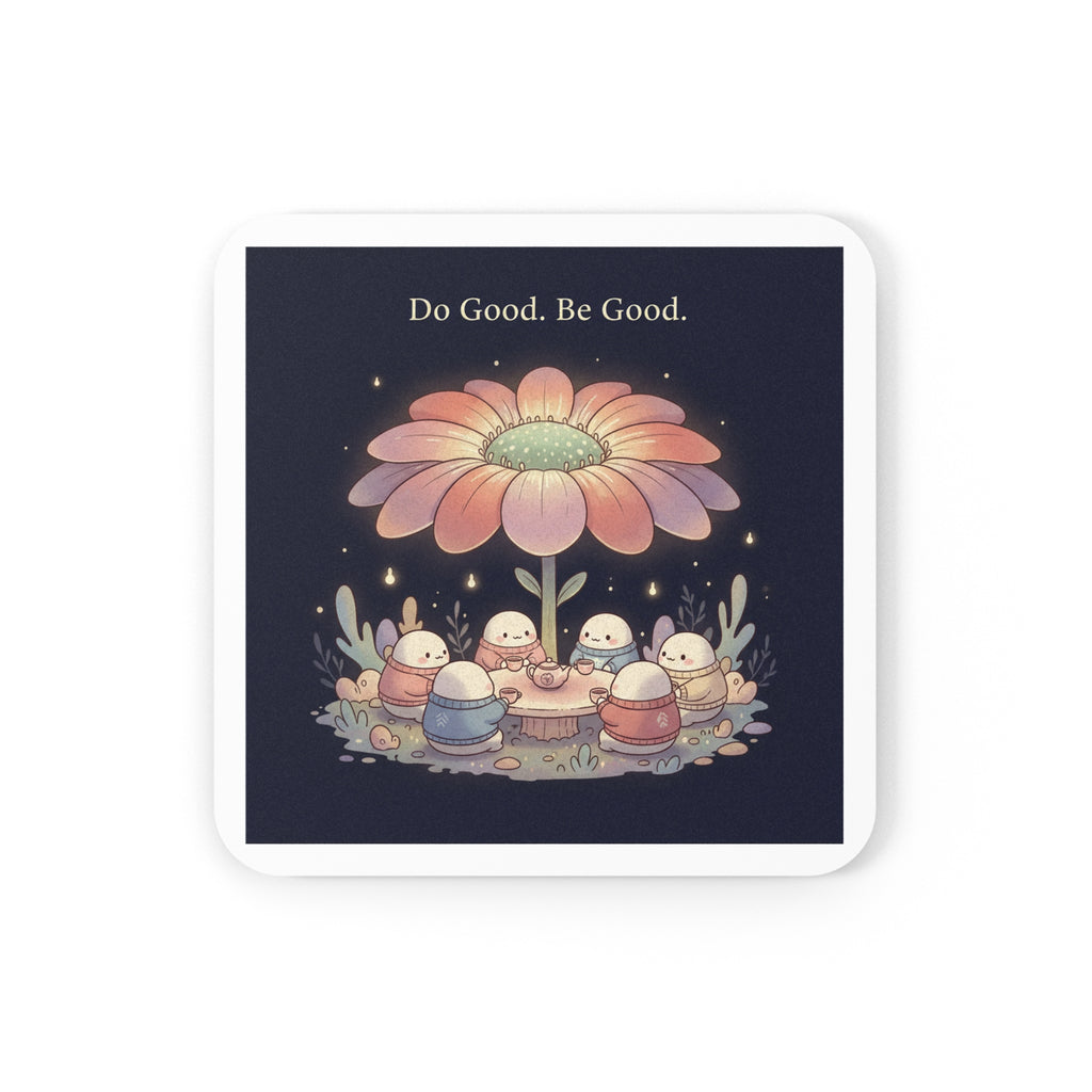 Tiny Chibi Creatures Cork Coaster – Do Good Be Good