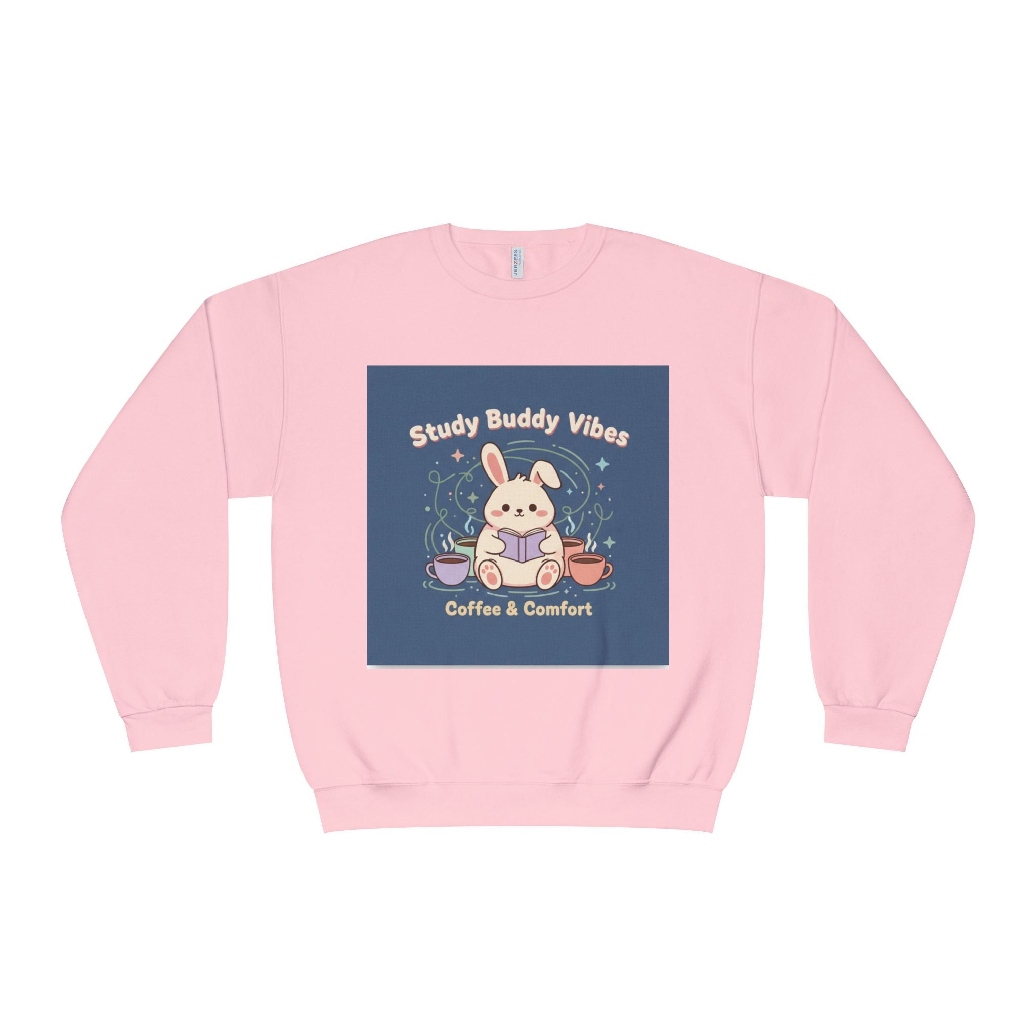 Bunny Crewneck Sweatshirt – Study Buddy Vibes Coffee Comfort