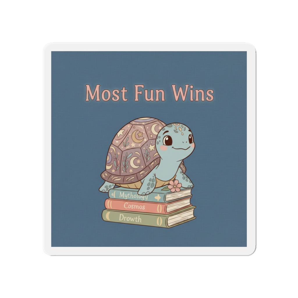 Turtle Die-Cut Magnet – Most Fun Wins