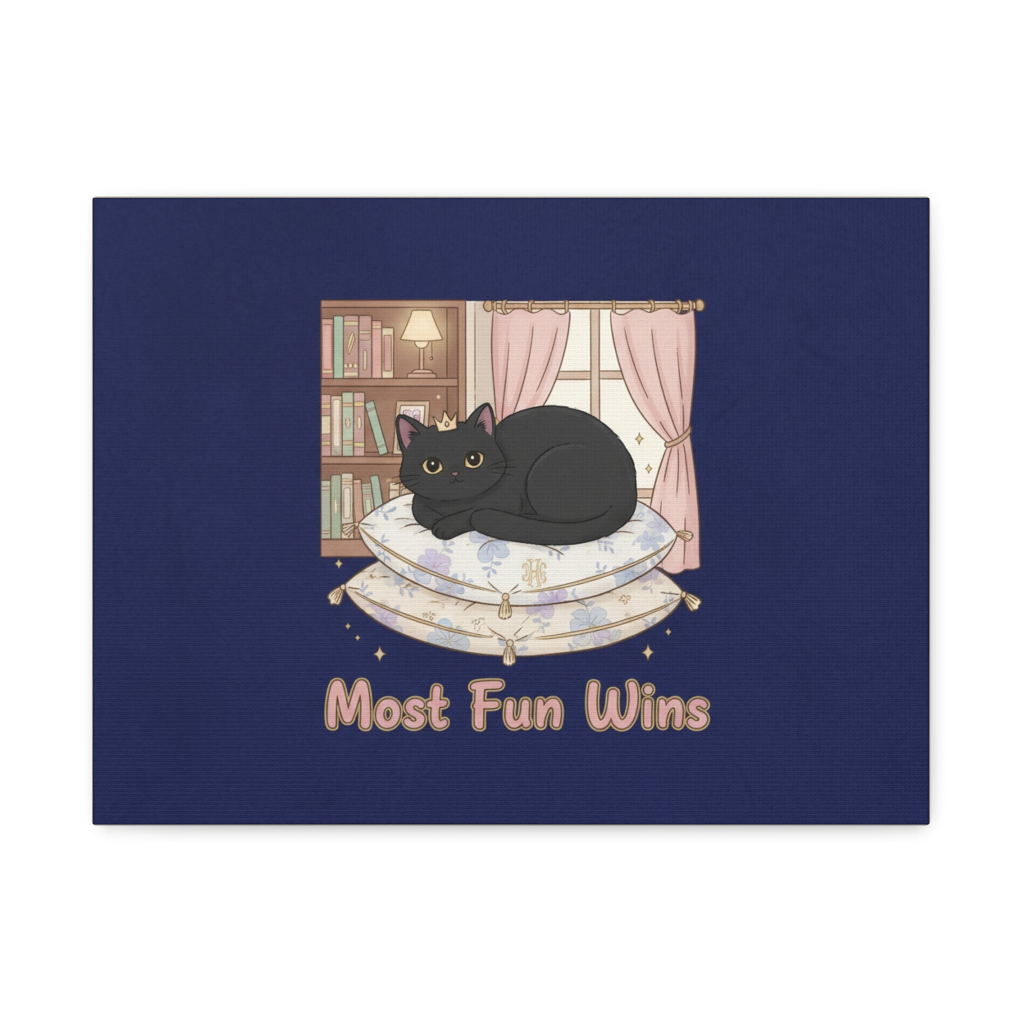 Black Cat Canvas Print – Most Fun Wins