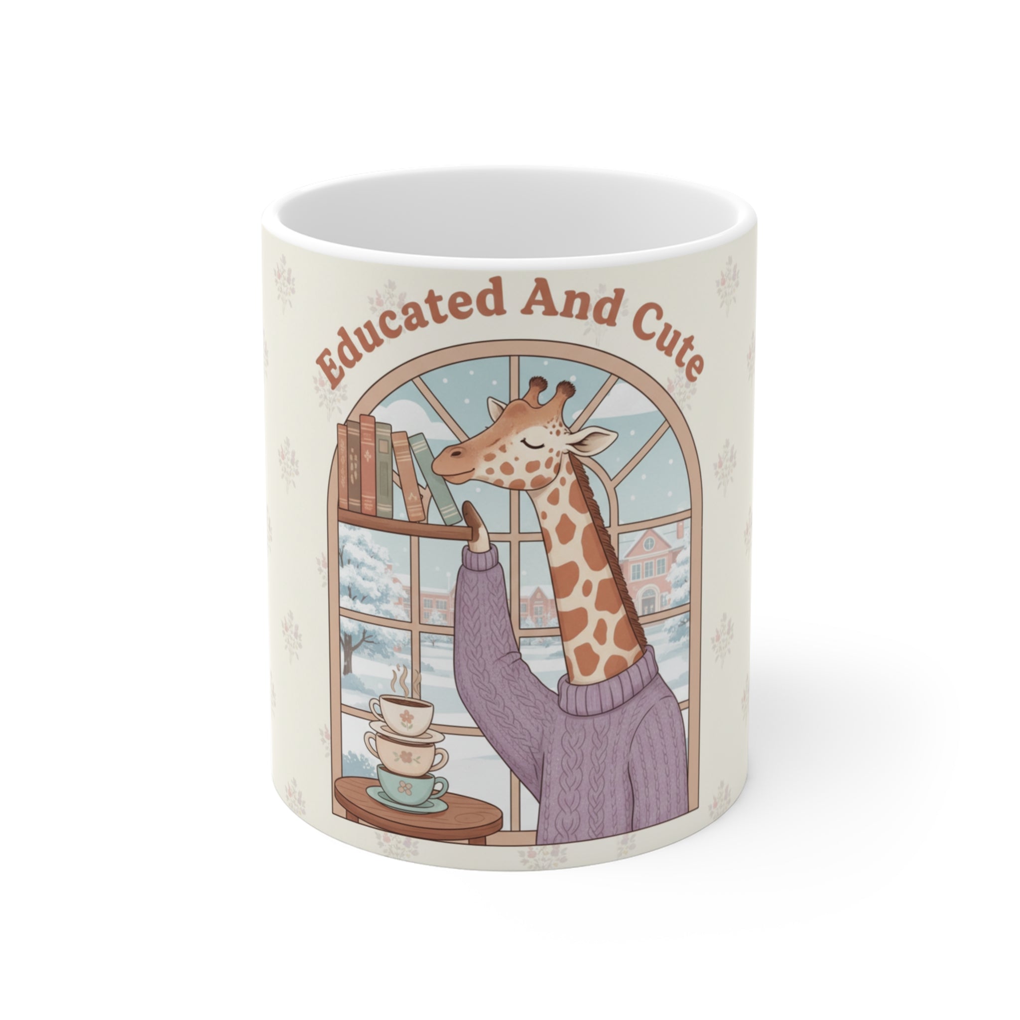 Educated And Cute Giraffe Mug 11oz