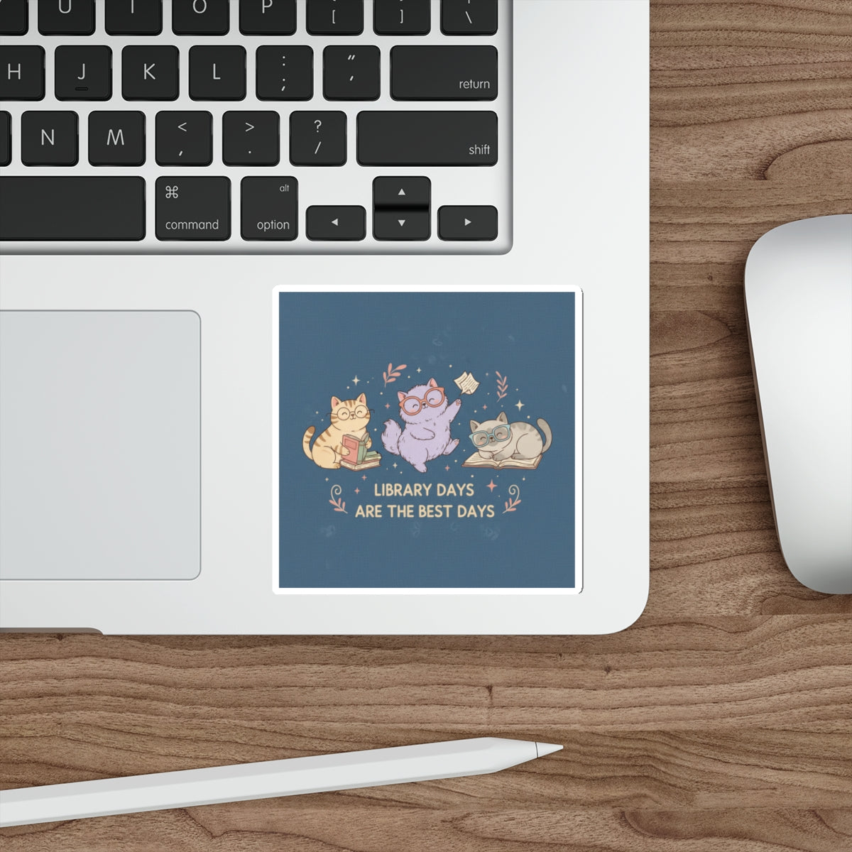 Cats With Glasses Die-Cut Sticker – Library Days Are the Best Days