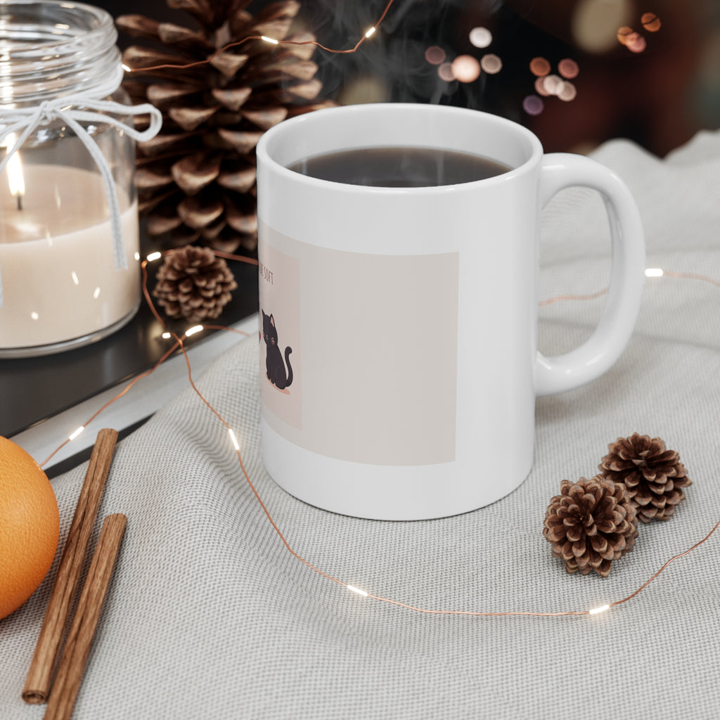 "LOVE CAN BE SOFT" Black Cat Mug | College Girl Gift | Fashion | KayKay Classics