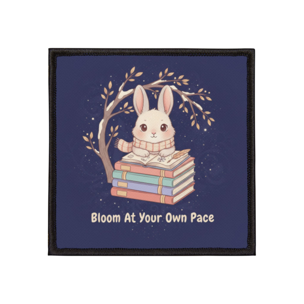 Rabbit Iron-On Patch – Bloom at Your Own Pace