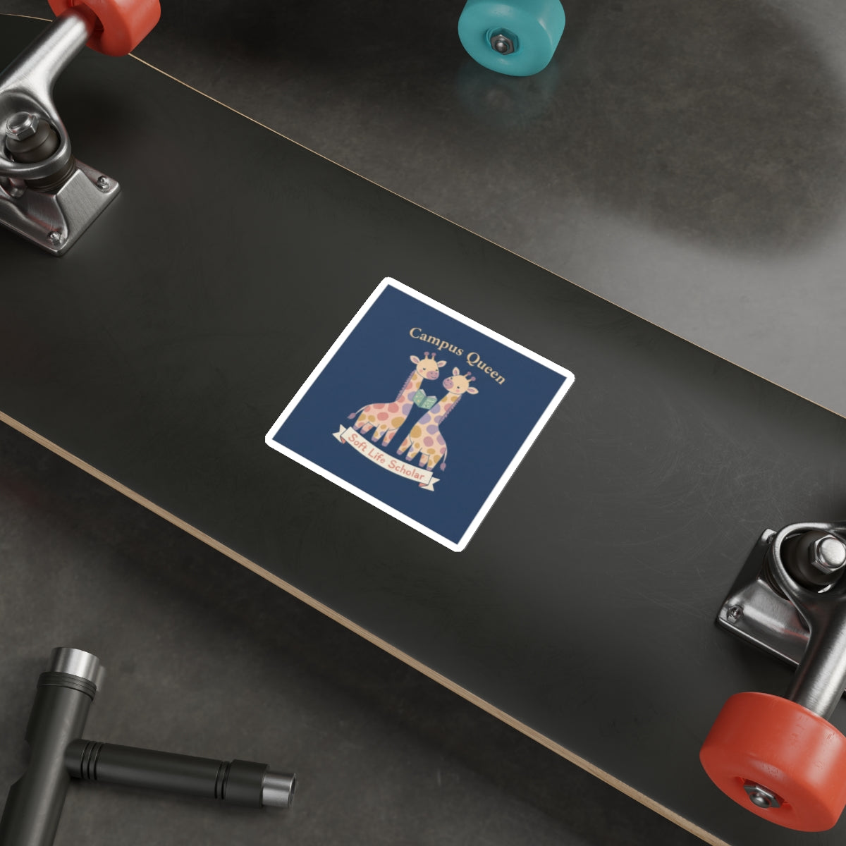 Giraffes Die-Cut Sticker – Campus Queen Soft Life Scholar