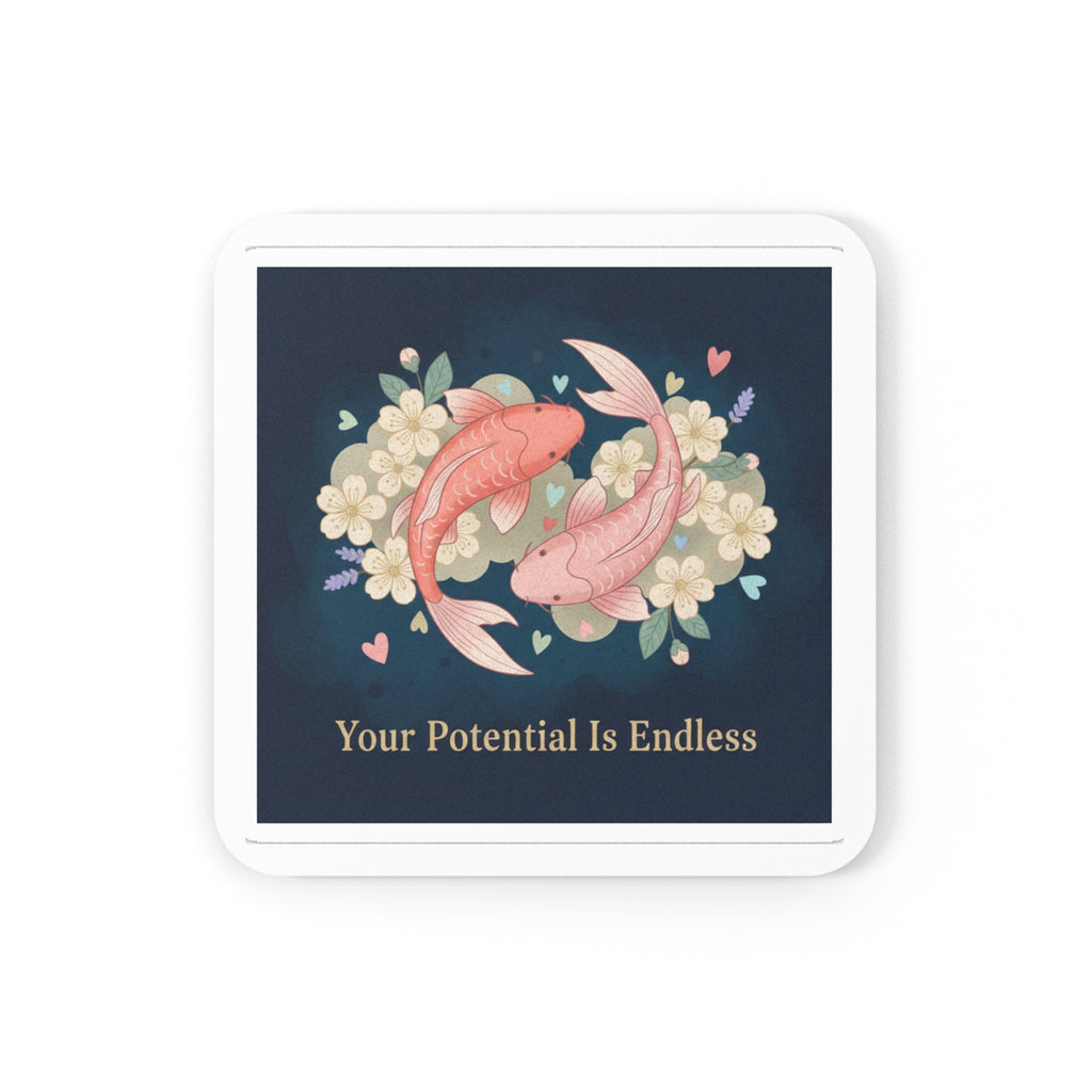 Koi Cork Coaster – Your Potential is Endless