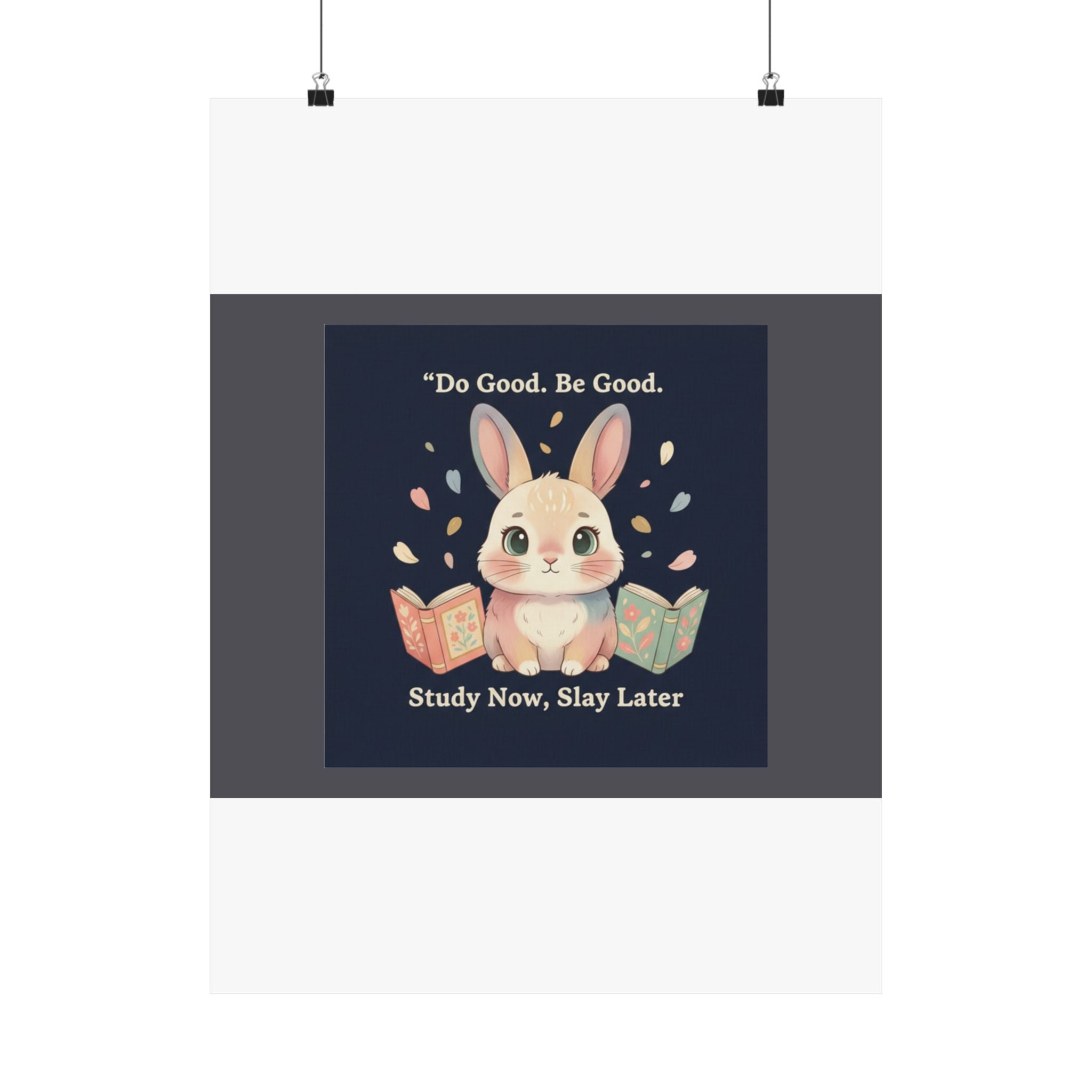 Bunny Poster – Do Good Be Good Study Now Slay Later