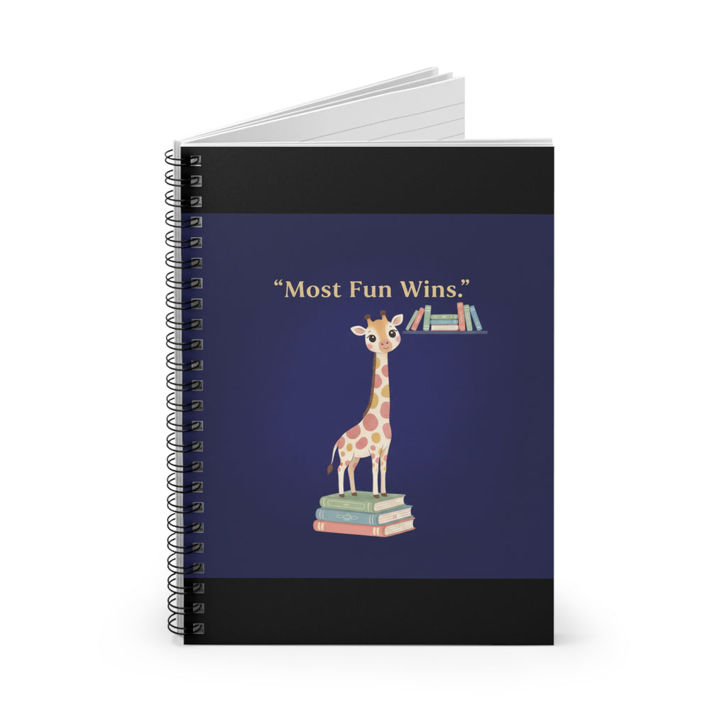 Giraffe Spiral Notebook – Most Fun Wins