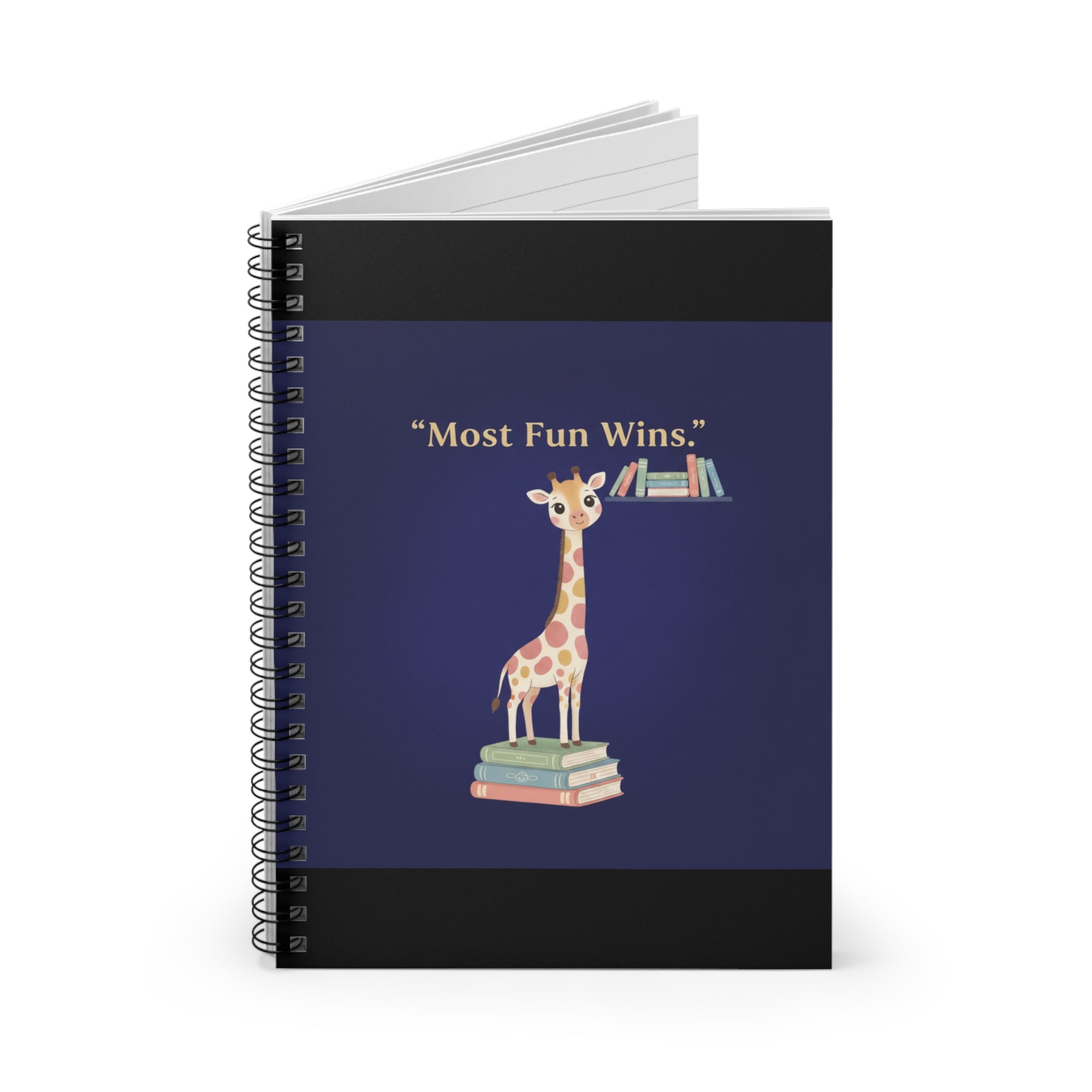 Giraffe Spiral Notebook – Most Fun Wins