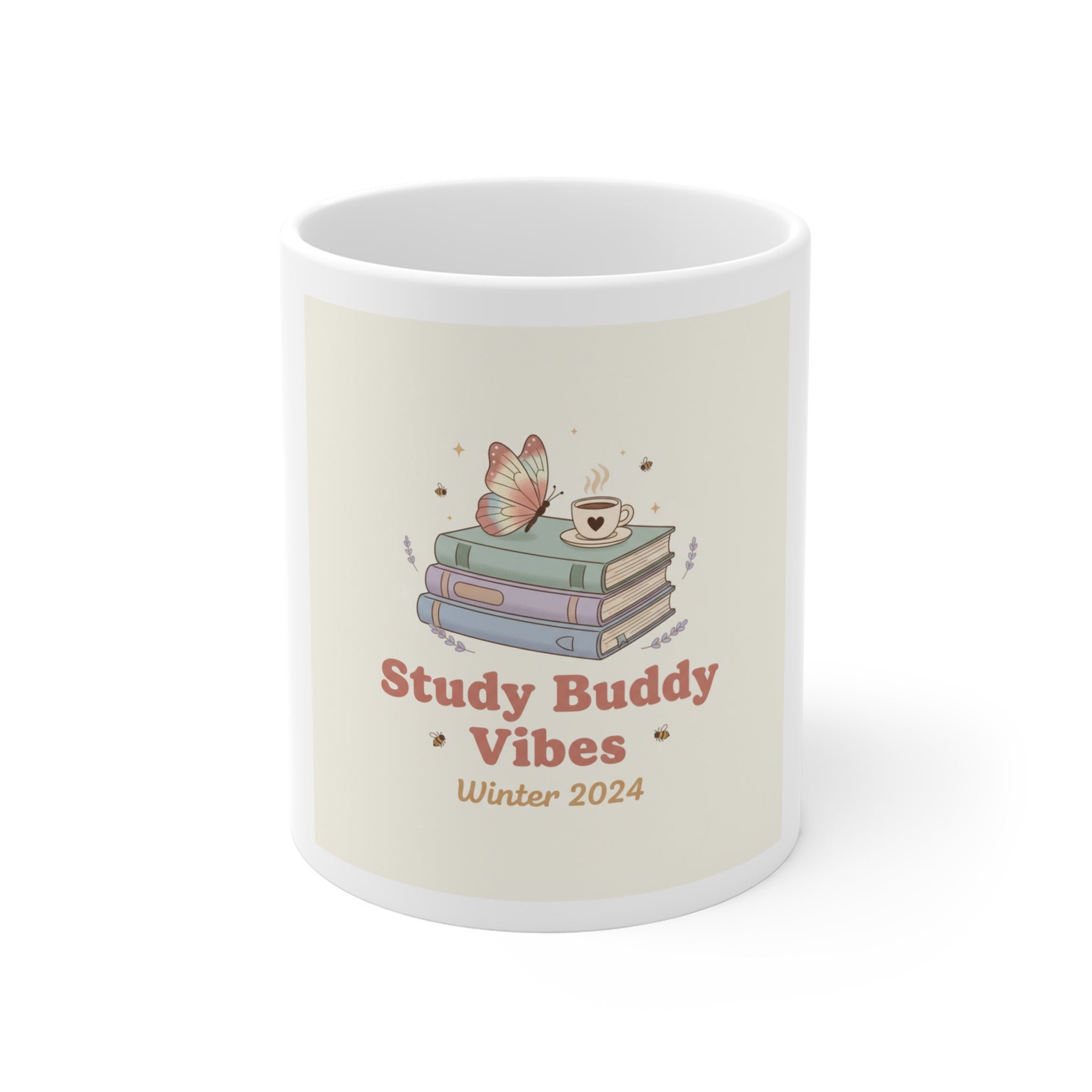 Study Buddy Vibes Winter 2024 Butterfly Mug 11oz