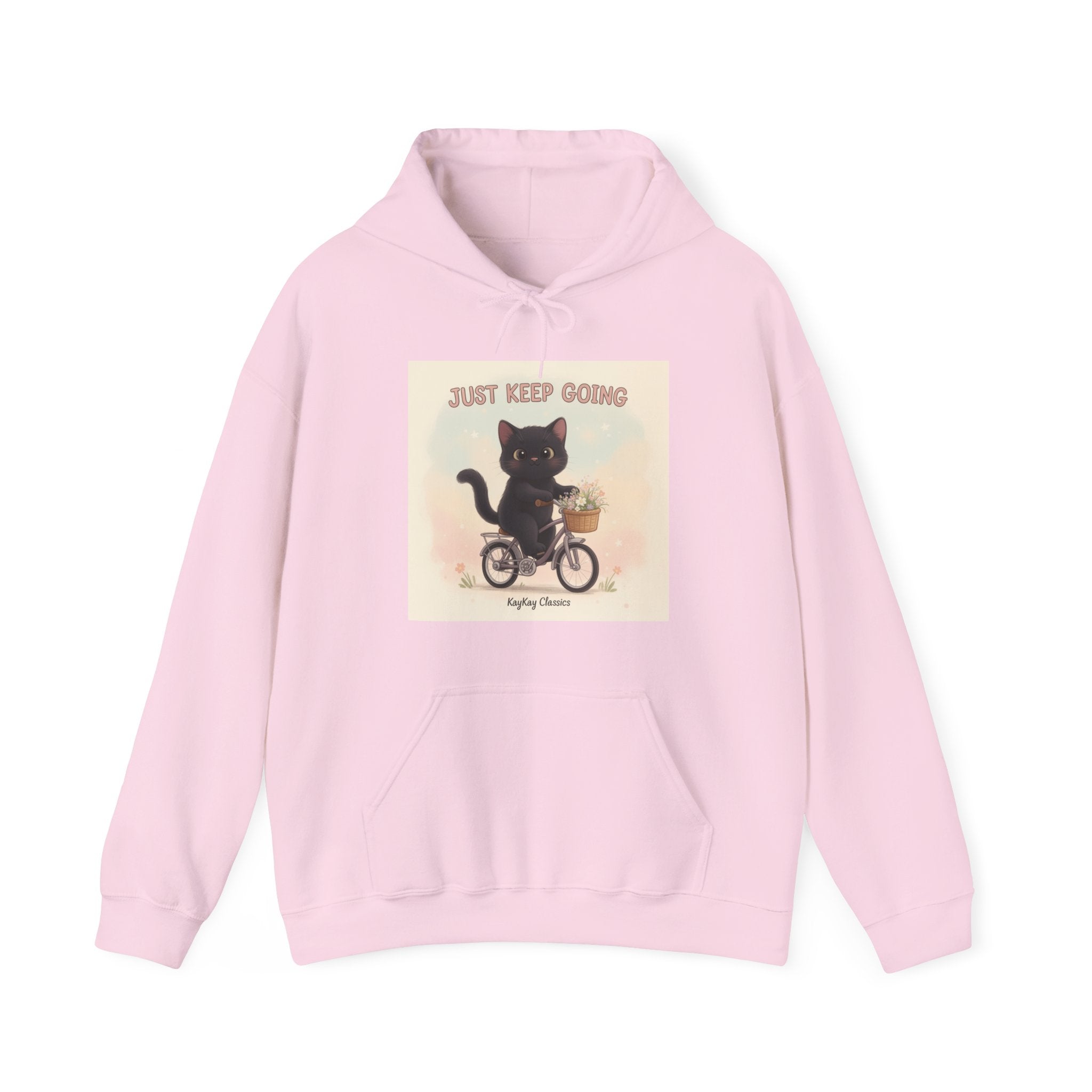 "Just keep going " Black Cat Hoodie | College Girl Gift | Fashion | KayKay Classics
