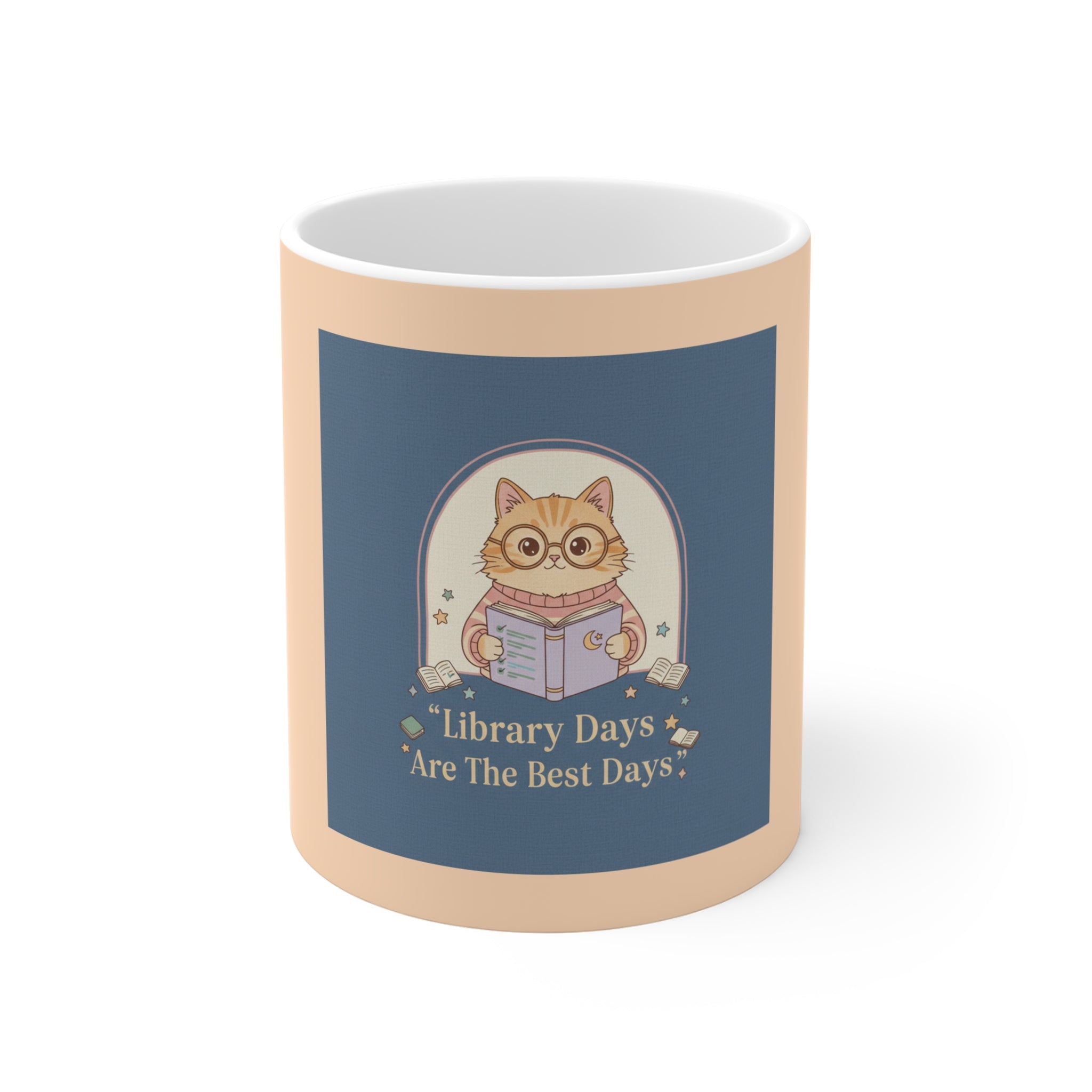 Cat Mug 11oz – Library Days Are the Best Days