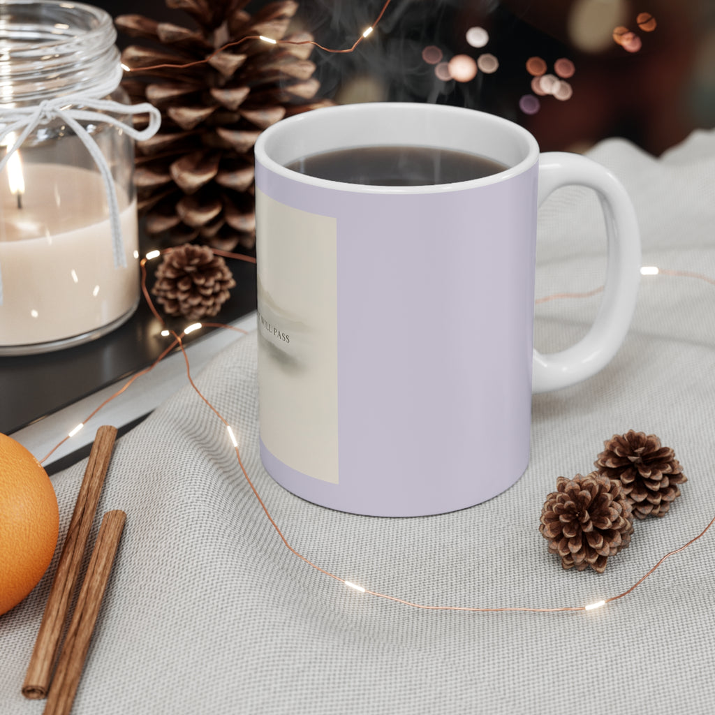 "THIS MOMENT WILL PASS" Black Cat Mug | Trendy Gift for Her | Drinkware | KayKay Classics