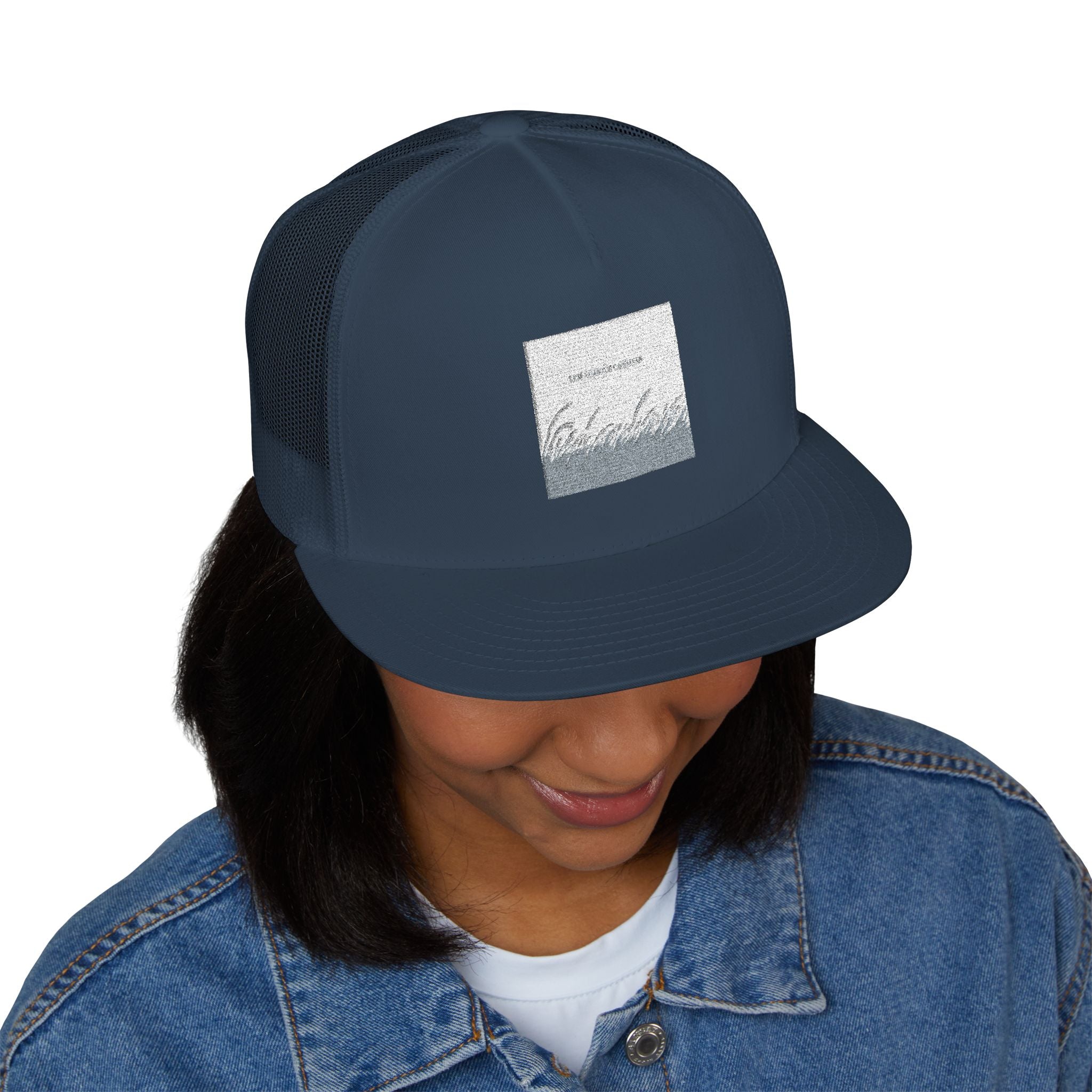 "LET THINGS UNFOLD" Black Cat Trucker Cap | College Girl Gift | Fashion | KayKay Classics