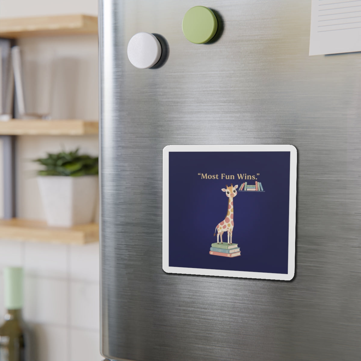 Giraffe Die-Cut Magnet – Most Fun Wins