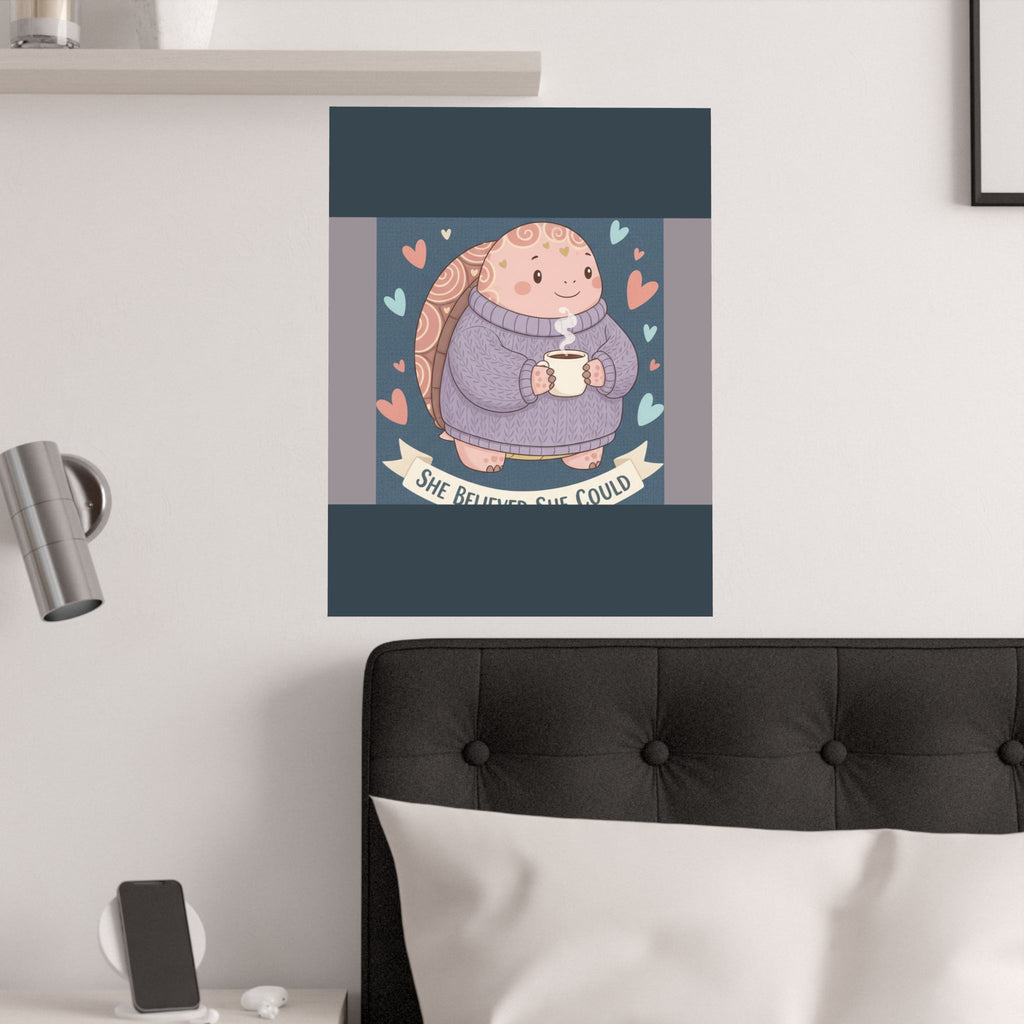 Turtle Poster – She Believed She Could