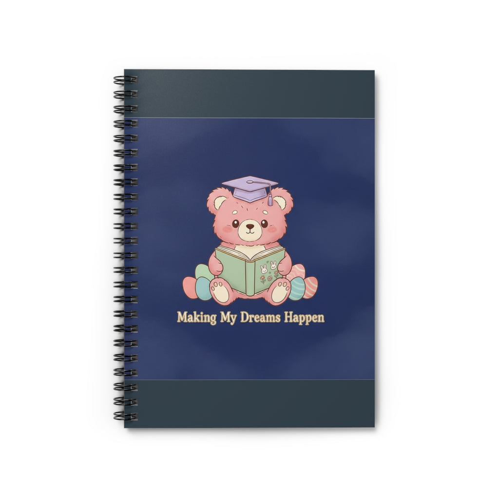 Bear Spiral Notebook – Making My Dreams Happen