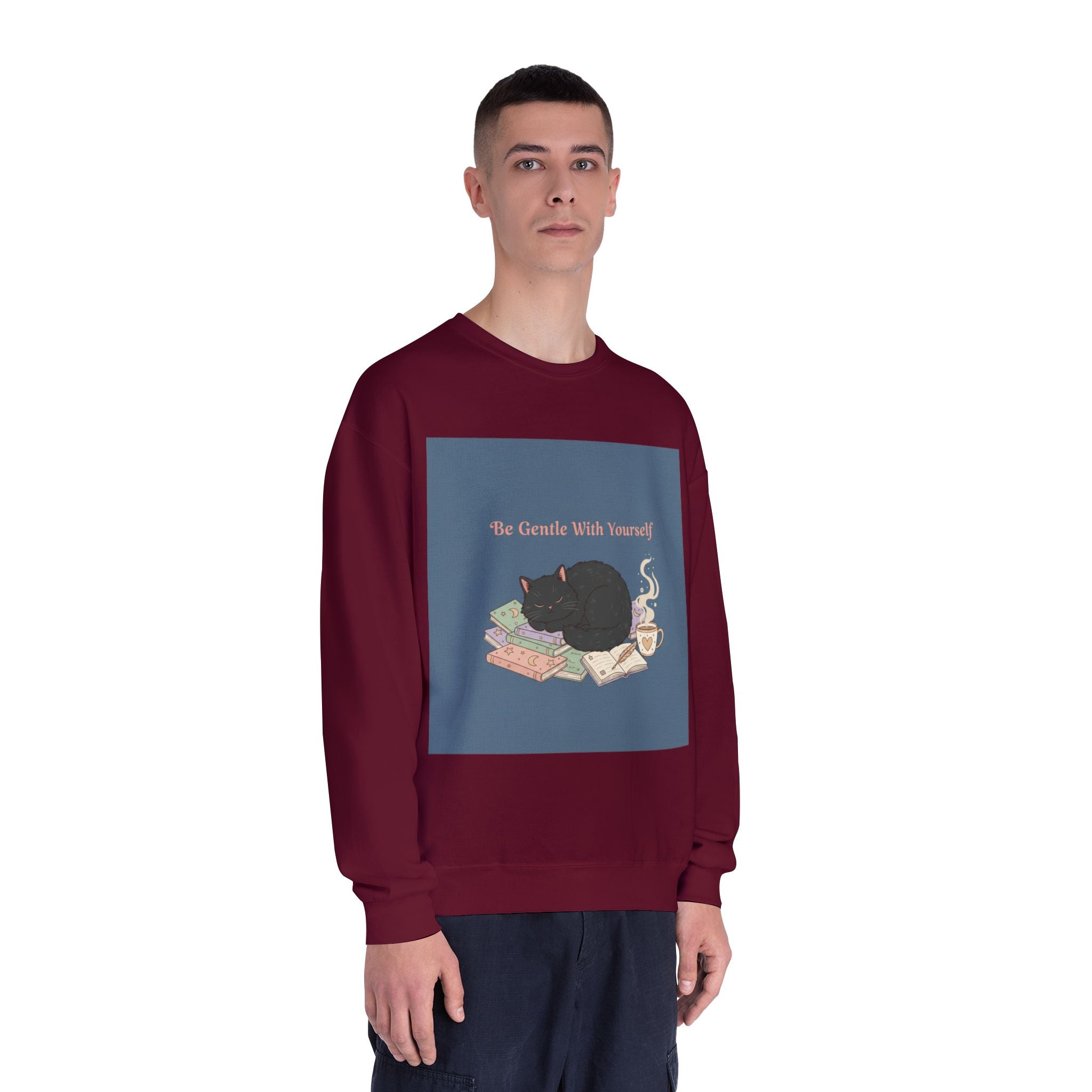 Black Cat Crewneck Sweatshirt – Be Gentle With Yourself