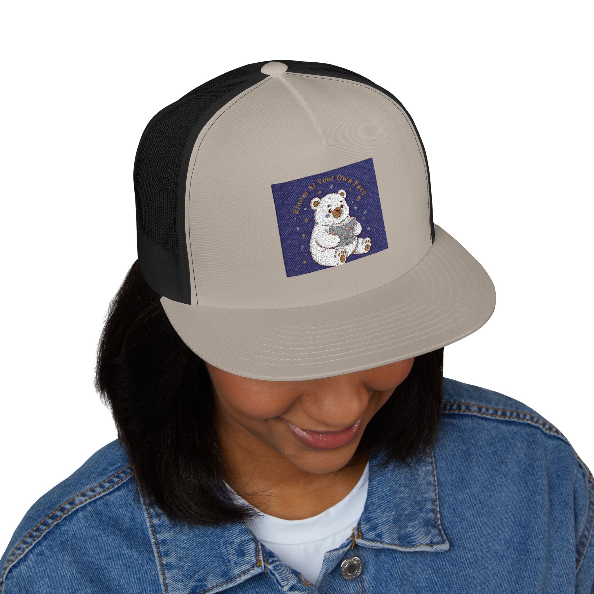 Bear Trucker Cap – Bloom at Your Own Pace