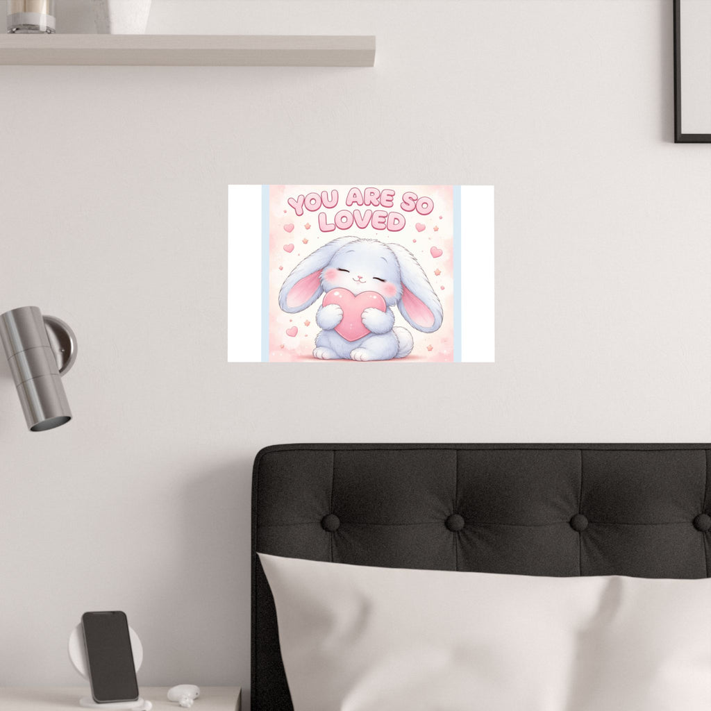 "YOU ARE SO LOVED" Black Cat Poster | College Girl Gift | Fashion | KayKay Classics
