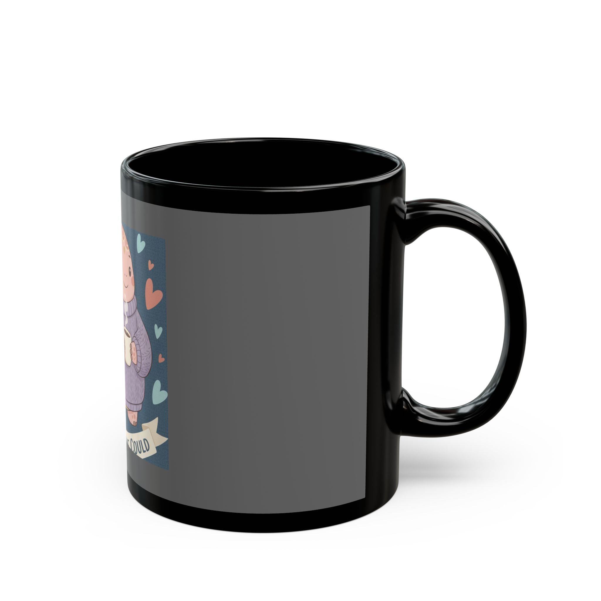 Turtle Black Mug 11oz – She Believed She Could