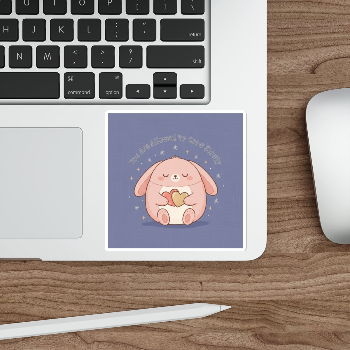 Rabbit Die-Cut Sticker – You Are Allowed to Grow Slowly