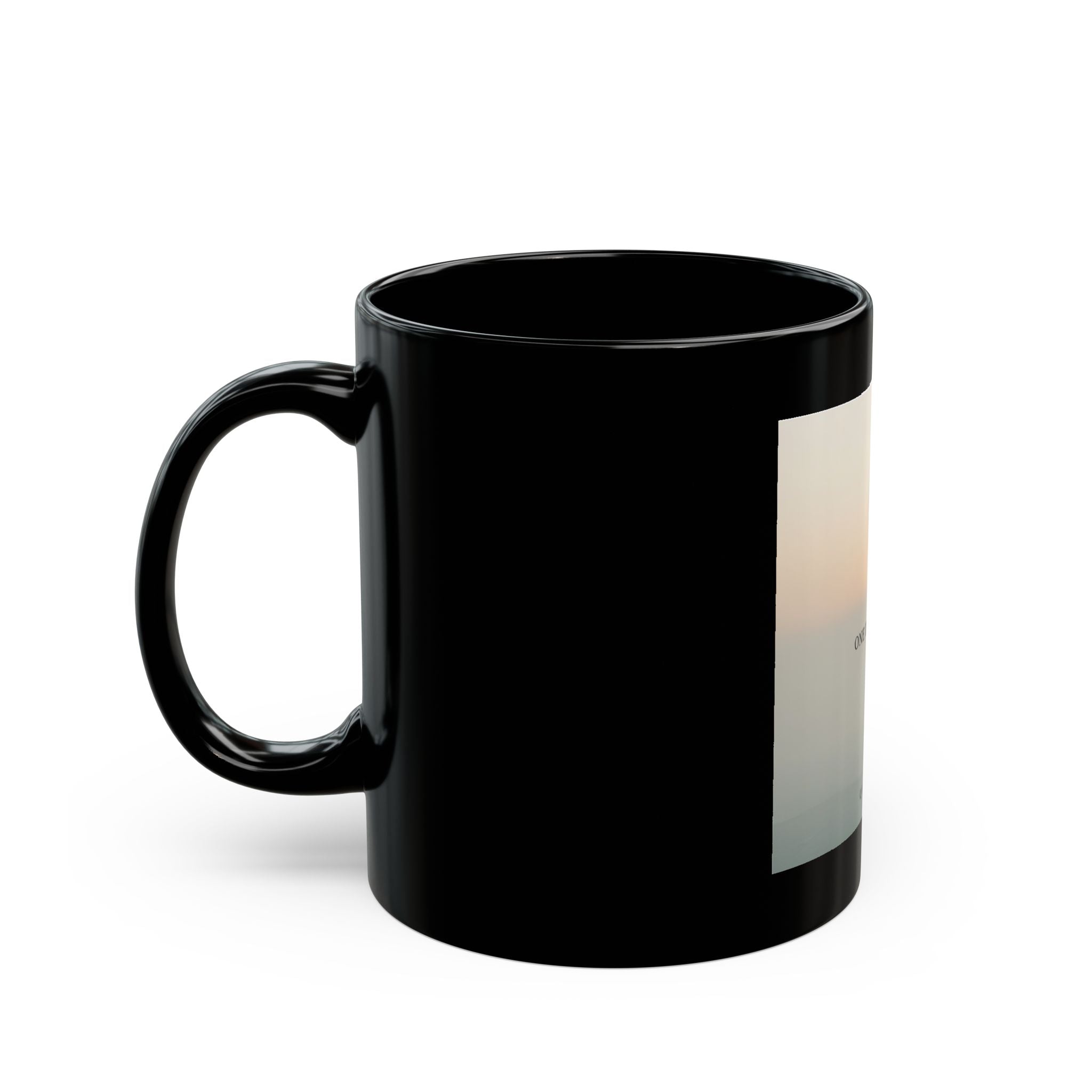 ONE DAY AT A TIME Black Mug