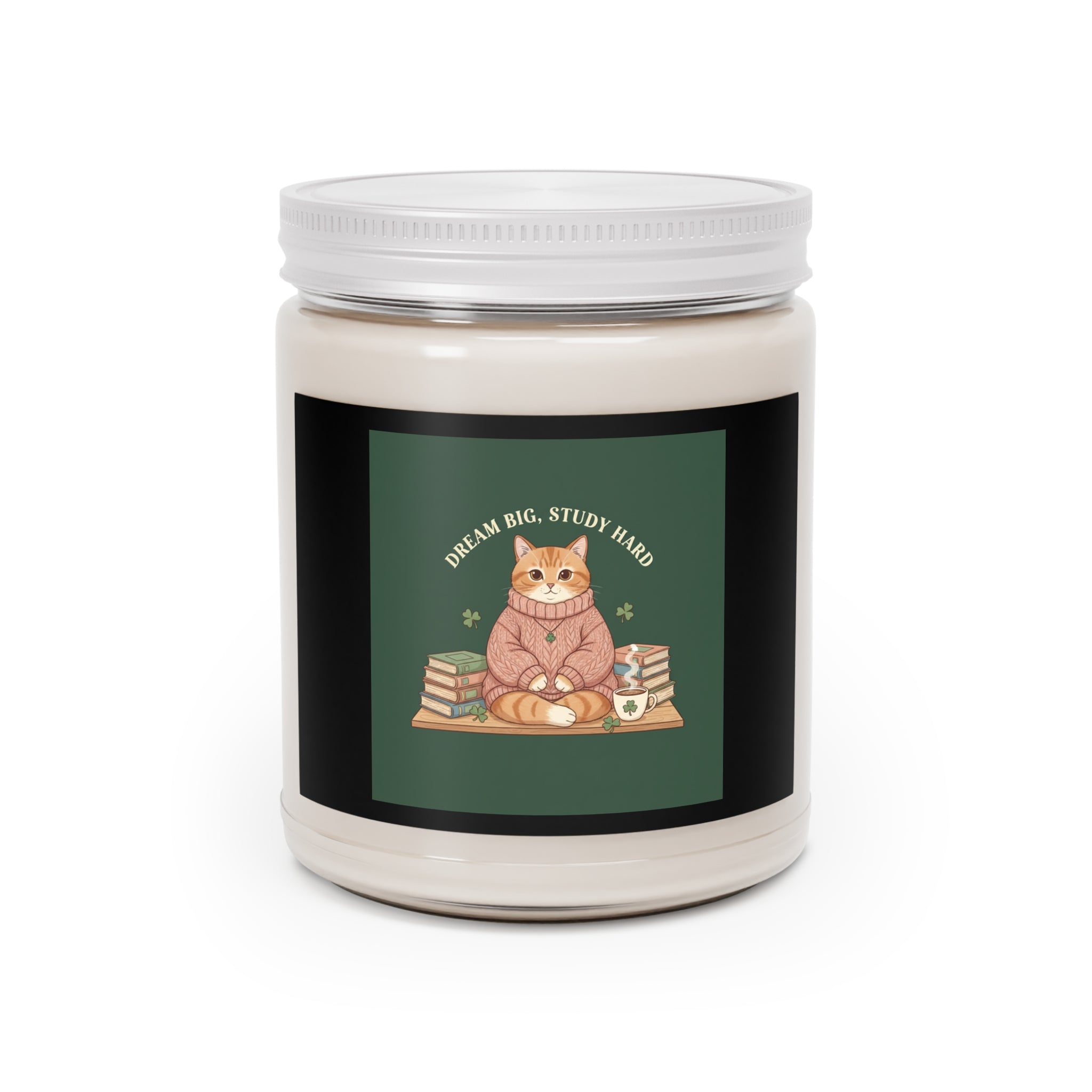Cat Scented Candle – Dream Big, Study Hard