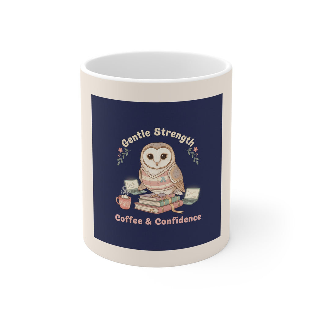 Owl Mug 11oz – Gentle Strength Coffee Confidence