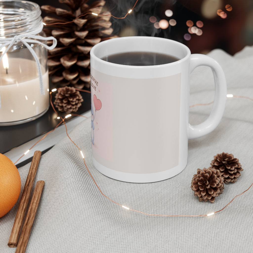 "YOU DESERVE GOOD LOVE" Black Cat Mug | College Girl Gift | Fashion | KayKay Classics