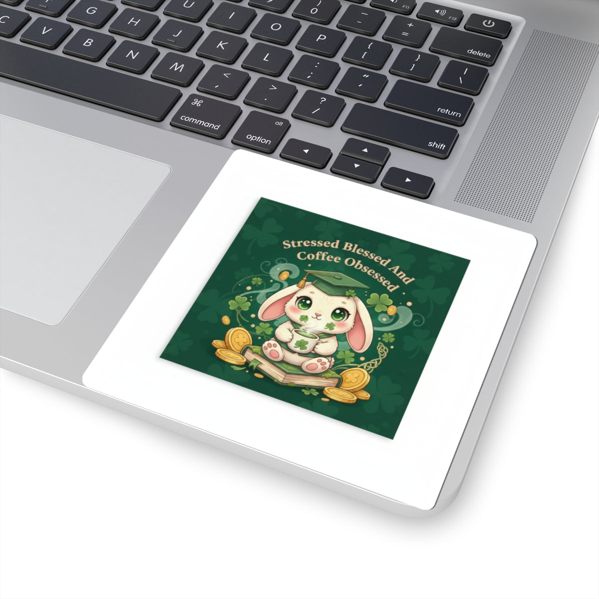 Rabbit Kiss-Cut Sticker – Stressed Blessed and Coffee Obsessed