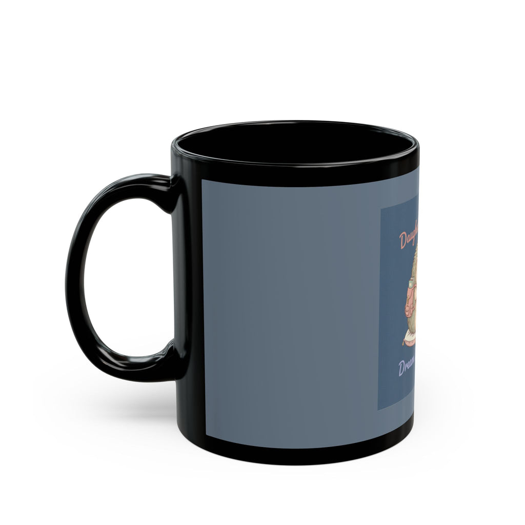 Hedgehog With Tiny Backpack Black Mug 11oz – Daughters of Liberty Dream Big Little on