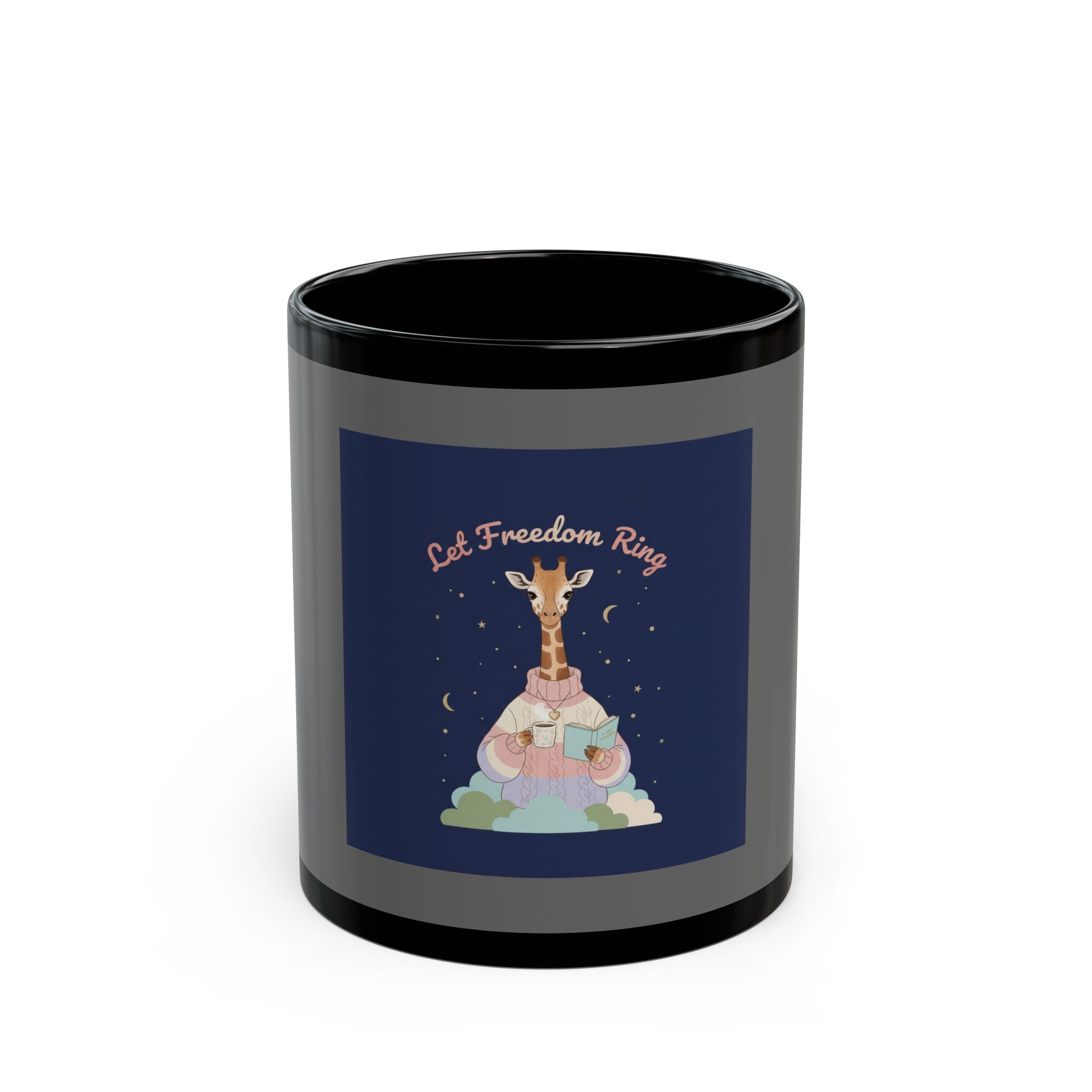 Giraffe Black Mug 11oz – Let Freedom Ring