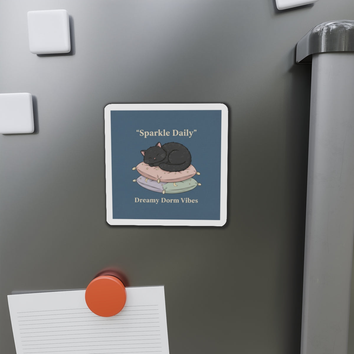 Black Cat Die-Cut Magnet – Sparkle Daily Dreamy Dorm Vibes