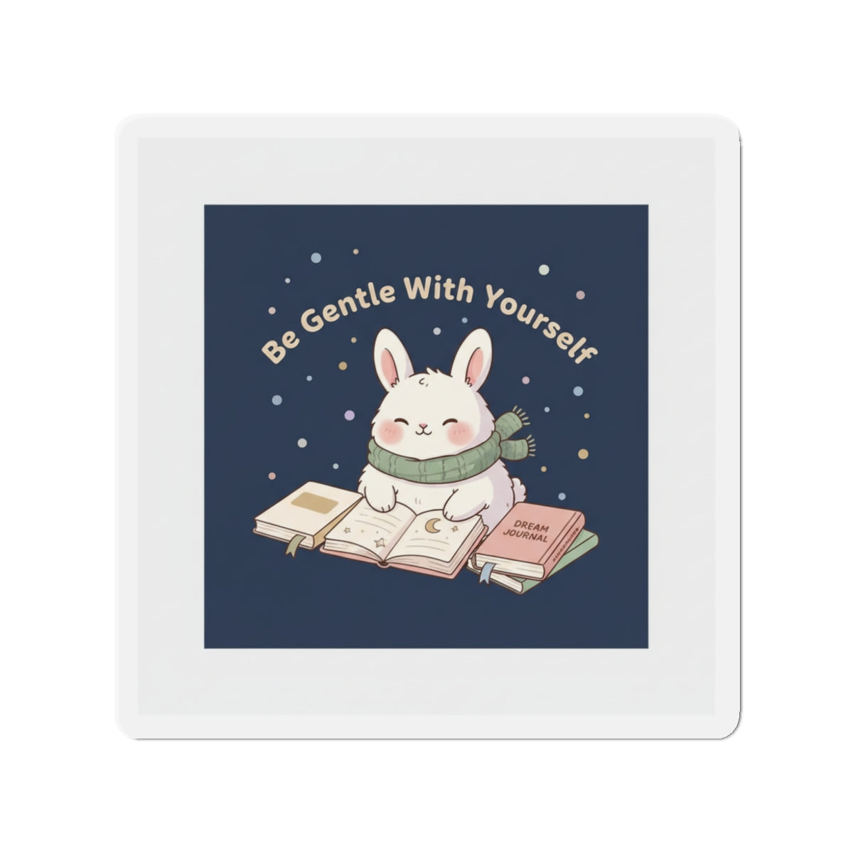 Rabbit Die-Cut Magnet – Be Gentle With Yourself