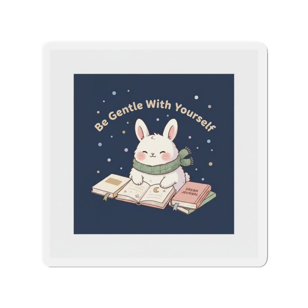 Rabbit Die-Cut Magnet – Be Gentle With Yourself